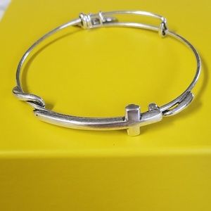Alex and Ani Cross Bracelet - Rafaelian Silver